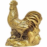 Cocos feng shui pe munte de aur, remediu pentru castiguri si inlaturare energii negative, statueta auriu, 9,5cm