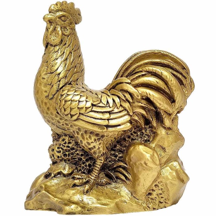 Cocos feng shui pe munte de aur, remediu pentru castiguri si inlaturare energii negative, statueta auriu, 9,5cm
