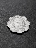 B 11-5 Moneda 5 Centi 1981 Statele Est-Caraibiene - Regina Elizabeth II