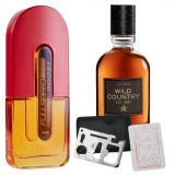 Cumpara ieftin Set apa de toaleta Full Speed Boost 75 ml, apa de toaleta Wild Country 75 ml, card multifunctional de supravietuire, otel inoxidabil, Avon