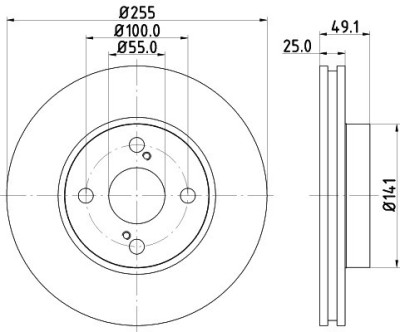 Disc frana BMW X3 (E83) (2004 - 2011) KRIEGER 0950004183 foto