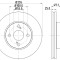 Disc frana TOYOTA COROLLA (CDE12, ZZE12, NDE12, ZDE12) (2001 - 2007) KRIEGER 0950004183