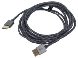 Cablu HDMI Goobay 3m textil negru gri HDMI 2.0 High Speed 4K HDR