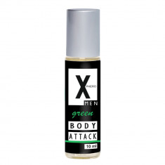 Parfum pentru bărbați pentru a atrage femeile X-Phero Body Attack Green, 10 ml