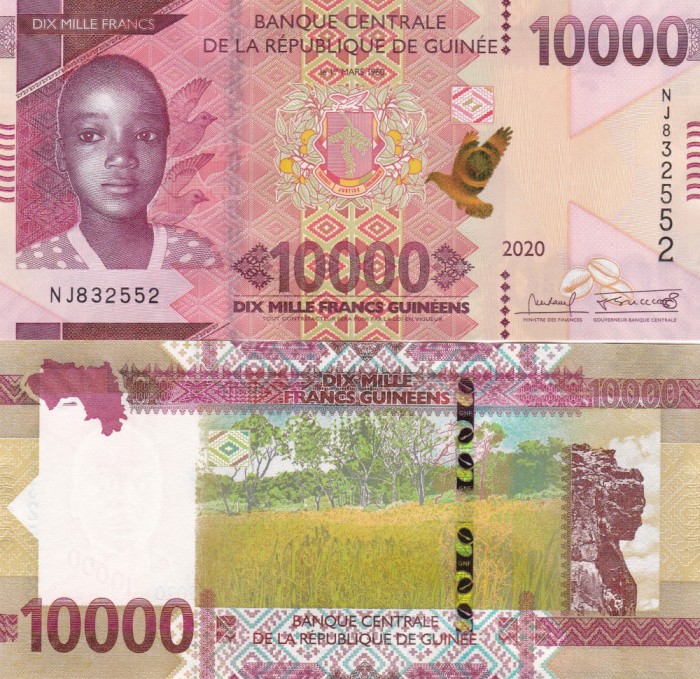 Guineea 10 000 Francs 2020 UNC