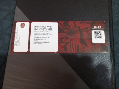 Bilet CFR Cluj - FCSB foto