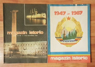 Set 2 reviste Magazin Istoric din 1987 foto