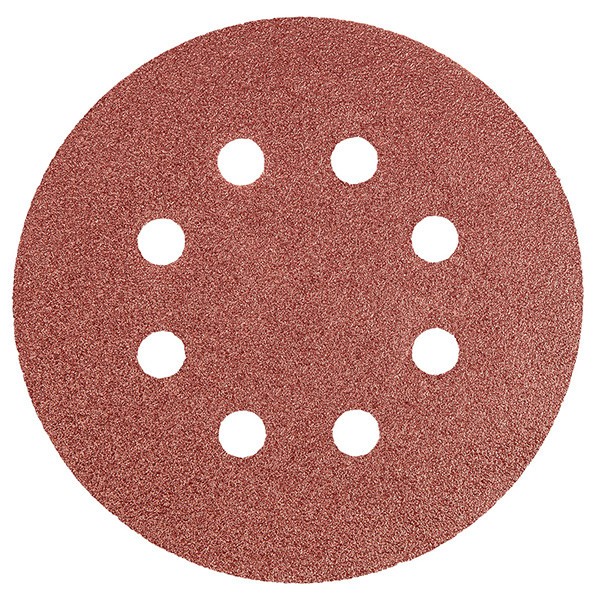 Discuri abrazive 125mm K80 5buc. cu 8 gauri GRAPHITE 55H941 HardWork ToolsRange