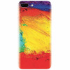 Husa silicon pentru Apple Iphone 7 Plus, Colorful Dry Paint Strokes Texture