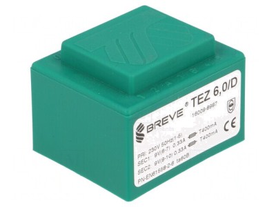 Transformator &amp;Icirc;ncapsulat 6VA 230V 9V 333mA foto