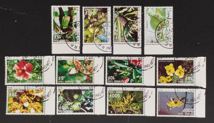 INS.COMORE-12 V.-FLORA-Obliterate.-ICO 186
