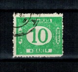 1908 - Taxa de Plata, val. 10 bani, eroare, stampilat