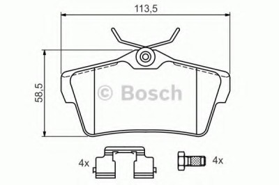 Set placute frana,frana disc FIAT SCUDO platou / sasiu (272, 270) (2007 - 2016) BOSCH 0 986 494 192 foto