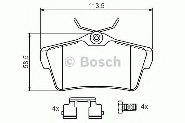 Set placute frana,frana disc FIAT SCUDO platou / sasiu (272, 270) (2007 - 2016) BOSCH 0 986 494 192