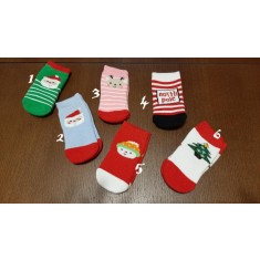 Sosetele flausate pentru bebelusi - Christmas (Marime Disponibila: 3-6 luni