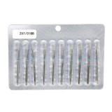 Bit diamant pentru cuticule, flacără, br&acirc;u albastru 257/018B
