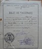 Bilet de vaccinare , 1908