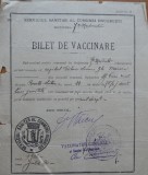 Bilet de vaccinare, 1908