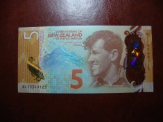 NOUA ZEELANDA 5 DOLARI 2015 POLIMER UNC