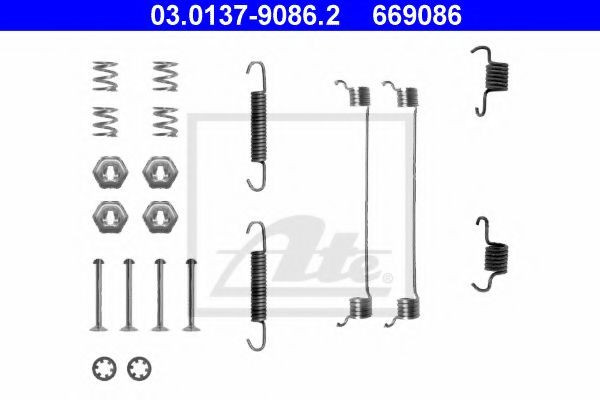 Set accesorii, sabot de frana CITROEN XSARA Cupe (N0) (1998 - 2005) ATE 03.0137-9086.2