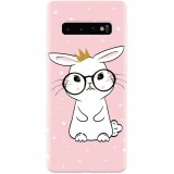 Husa silicon personalizata pentru Samsung Galaxy S10, Cute Rabbit