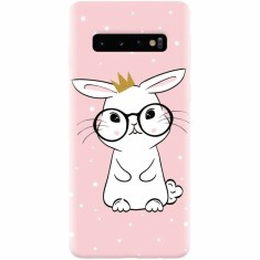 Husa silicon personalizata pentru Samsung Galaxy S10, Cute Rabbit