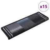 Cumpara ieftin Covorase scari autoadezive, 15 buc., negru si gri, 65x21x4 cm