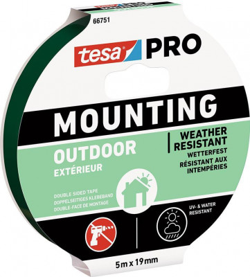 Tesa Mounting PRO Outdoor, bandă de montaj, adezivă, dublă față, 19 mm, L-5 m foto