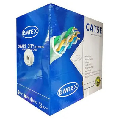 Cablu Ftp Cat 5E Cupru 24Awg 0.52Mm 305M Emtex foto