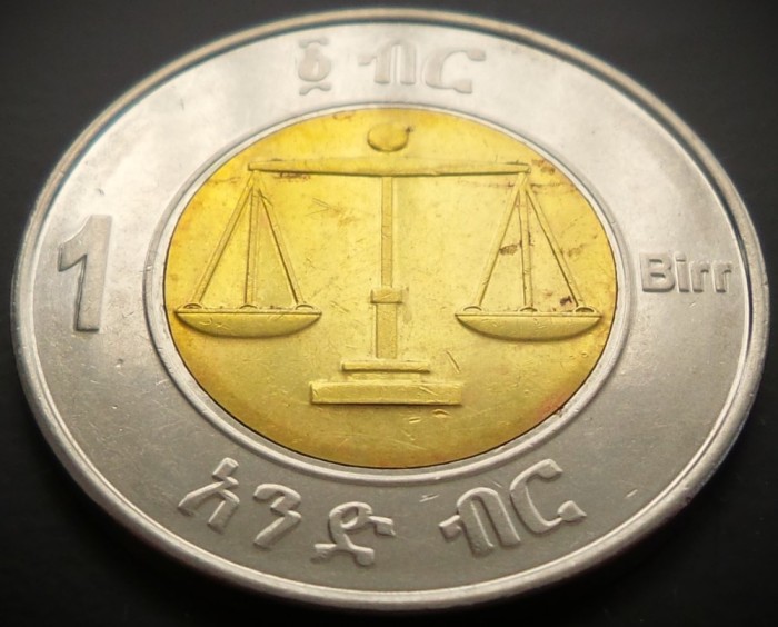 Moneda exotica bimetal 1 BIRR - ETIOPIA, anul 2016 * cod 3164