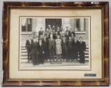 PITESTI , FOTOGRAF A. HORN , LICEUL &#039; I.C. BRATIANU &#039; , CLASA A VIII STIINTIFICA , SERIA 1937 , FOTOGRAFIE DE GRUP IN EXTERIOR