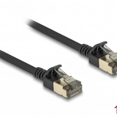 Cablu de retea RJ45 Cat.8.1 FTP Slim Pro 1m Negru, Delock 80339
