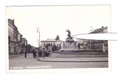 CP Botosani - Monumentul Eroilor, interbelica, necirculata, dantelata, stare bun foto
