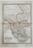 TURQUIE D 'EUROPE et GRECE ou HELLADE , HARTA de C.V. MONIN , CONTINE SI MOLDOVA , TARA ROMANEASCA SI TRANSILVANIA , 1830