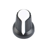 Buton pentru potentiometru, 15x17mm, negru-alb