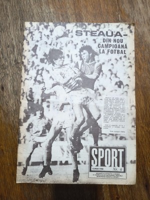 Revista Sport nr. 6 / 1988 , Steaua campioana / CSP foto