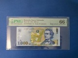 Bancnota 1000 lei 1998 filigran BNR Mic/Vertical in Grad PMG 66 EPQ