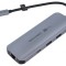 Hub USB USB 3.0 PnP gri - 9 porturi - negru