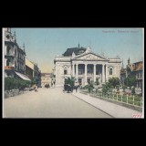 Carte poștală veche Oradea &ndash; B&eacute;mer-t&eacute;r - Teatrul Szigligeti &ndash; 1914