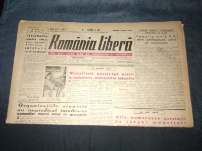 ZIARUL ROMANIA LIBERA 5 MARTIE 1949 foto
