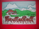 HOPCT 14806 HANUL ROSU- CONSTRUIT IN 1610 -STATIE DE POSTA PE DRUMUL BRASOVULUI -- ROMANIA-NECIRCULATA