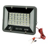 Proiector LED cu clesti, 126LED SMD, 60W, 12V, IP66, camping