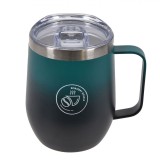 Cana Termos, Roastery Rituals, Capacitate 0,35 L, Oțel Inoxidabil, Verde Negru Mat, Capac Plastic Transparent, Oem