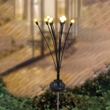 Lampă solară cu LED, 10 șiruri, 73 cm, Negru, CMCLASS