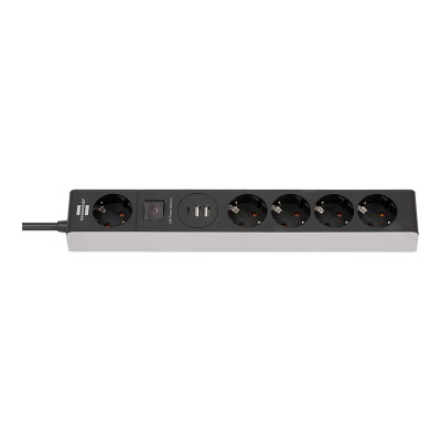 Prelungitor Brennenstuhl, 5 prize, 2 USB, 1 USB-C, 2.4 A, 1.5 m, incarcare rapida foto