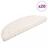 VidaXL Covorașe pentru scări, 20 buc., 56x17x3 cm, semirotunde, albe 3365843