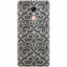 Husa silicon pentru Xiaomi Redmi Note 5A Prime, Baroque Silver Pattern