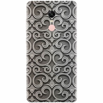 Husa silicon pentru Xiaomi Redmi Note 5A Prime, Baroque Silver Pattern foto