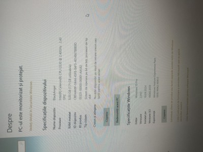 Calculator PC cu Window 10 Pro 8 Gb, Sistem de operare 64 Biti , Intel R Celeron R , CPU G530 doar 1 an foto