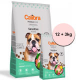 Calibra Dog Premium Line Sensitive 12 + 3 kg GRATUIT